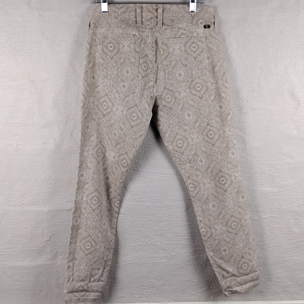Lucky Brand Sofia Skinny Gold Tan Paisley Print Mid Rise Color Denim Ankle Jean - Picture 10 of 13